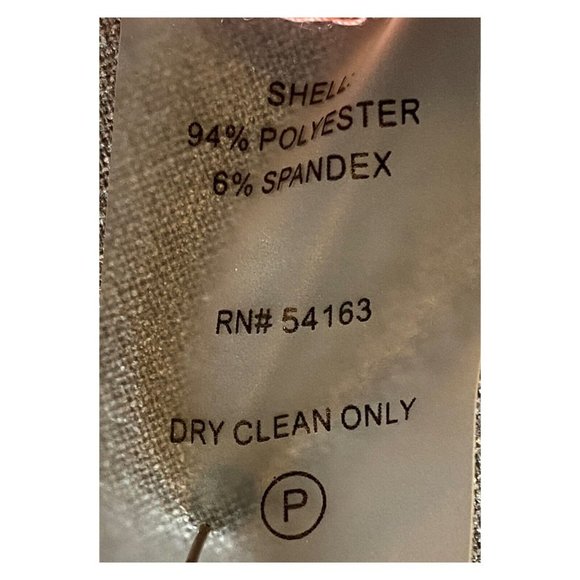 Calvin Klein Sleeveless Round Neck Seamed Sunburst Peach Knit Dress Size 12 - Picture 7 of 7